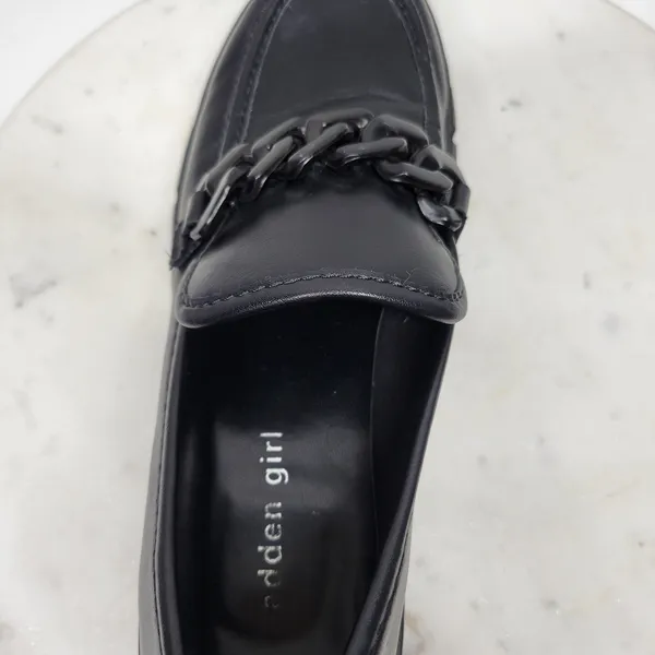 Madden Girl Hoxtonn Chunky Platform Loafer Womens 8 Black Chain Lug Sole‎ Grunge - Image 9