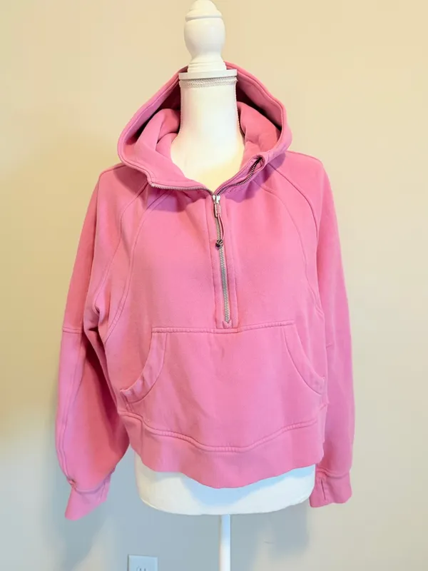 Lululemon Scuba Oversized Half-Zip Hoodie Pink size m/l women's - Image 10