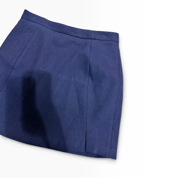 Banana Republic Minimalist Navy Blue A Line Mini Skirt Quiet Luxury size 6 - Image 3