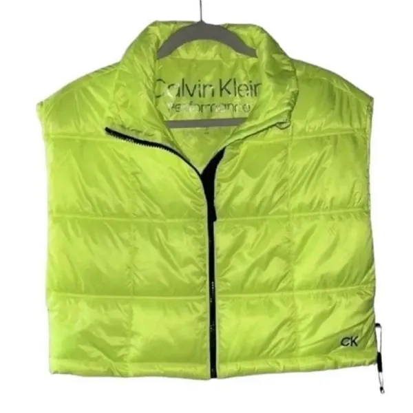 Calvin Klein Performance Green Oversized
Mock Neck Vest(Size XS) - Image 4