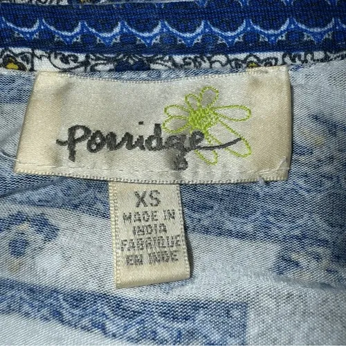 ANTHROPOLOGIE PORRIDGE Belmar Blue and White Popover Blouse EUC‎ Size XS - Image 8