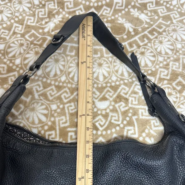 Luck Brand Black Leather Hobo Bag/ Tote - Image 9