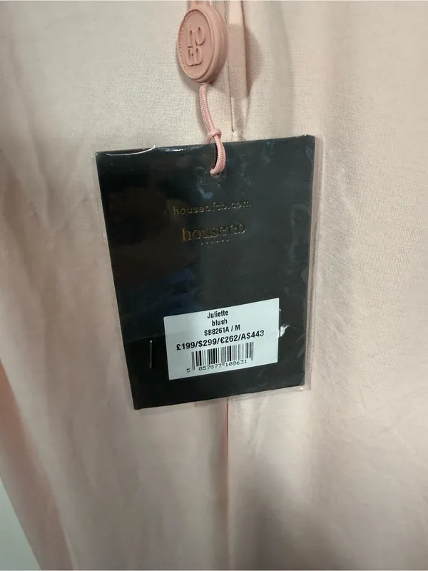 NWT House Of CB Juliette Blush Pink Halter Gown Maxi Dress Medium - Image 7
