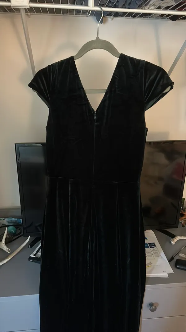 Dark Green Velvet Maxi Lulus Dress - Image 4