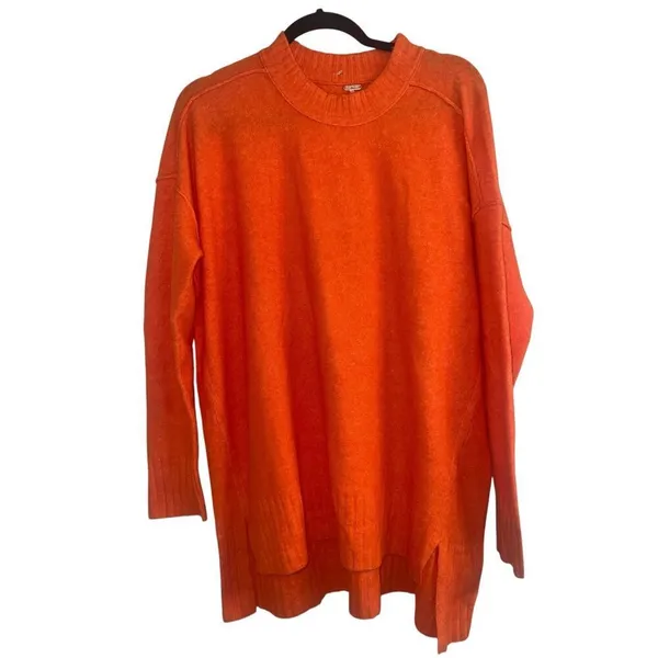 ✨Free People Phoebe Pullover Orange Sz Small Sweater✨ - Image 6
