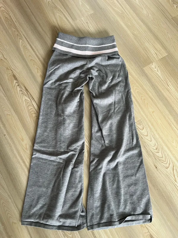 Edikted Kaliya Stripey Fold Over Knit Pants - Image 9