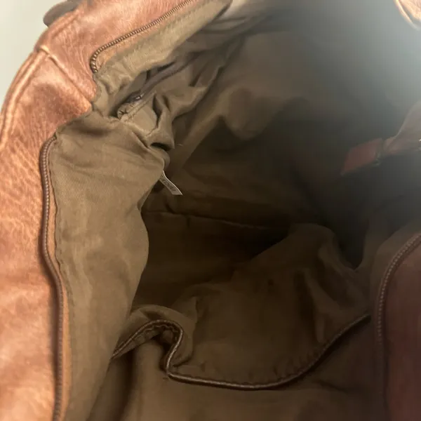 Brown Leather Purse with Detachable Shoulder Strap - Image 6