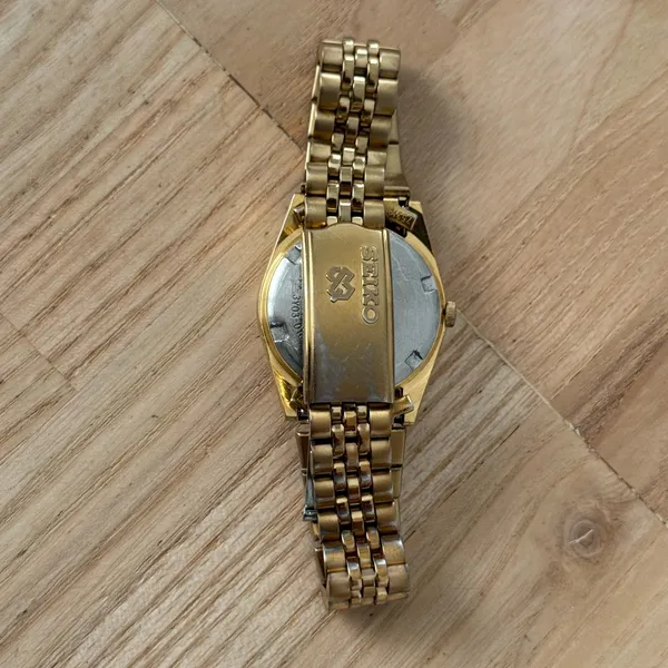 Seiko SQ Presidential Vintage Ladies Watch Black Dial Gold Plated Case Bracelet - Image 12