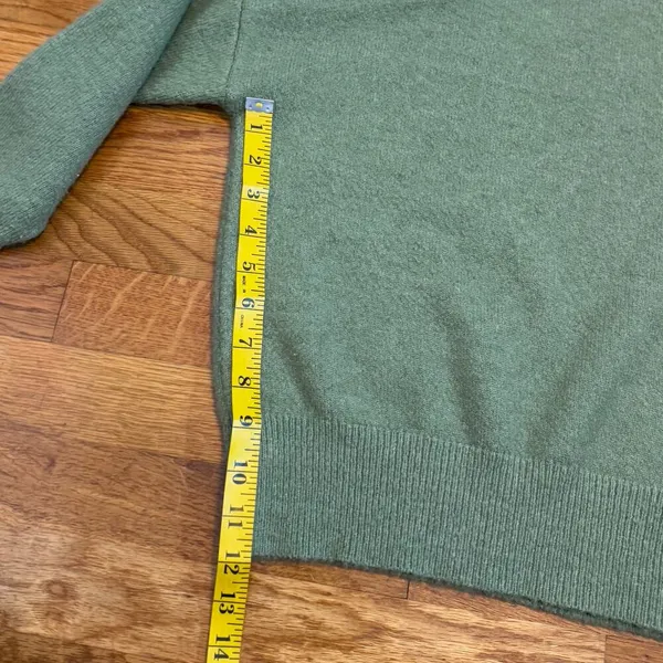 Sophie Rue Womens Large Green Mock Neck Long Sleeve Sweater Corporatecore Work - Image 3