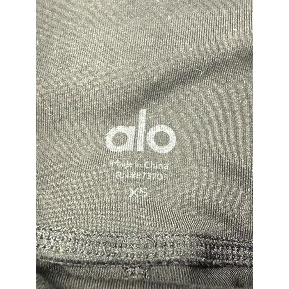 Alo Yoga Black High Waist Workout Leggings with Mesh Panels‎ XS - Image 4
