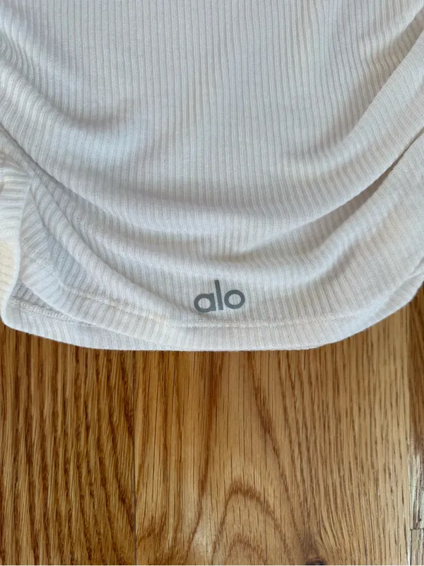 Alo Yoga Gather Long Sleeve Top in White or Ivory - Image 8