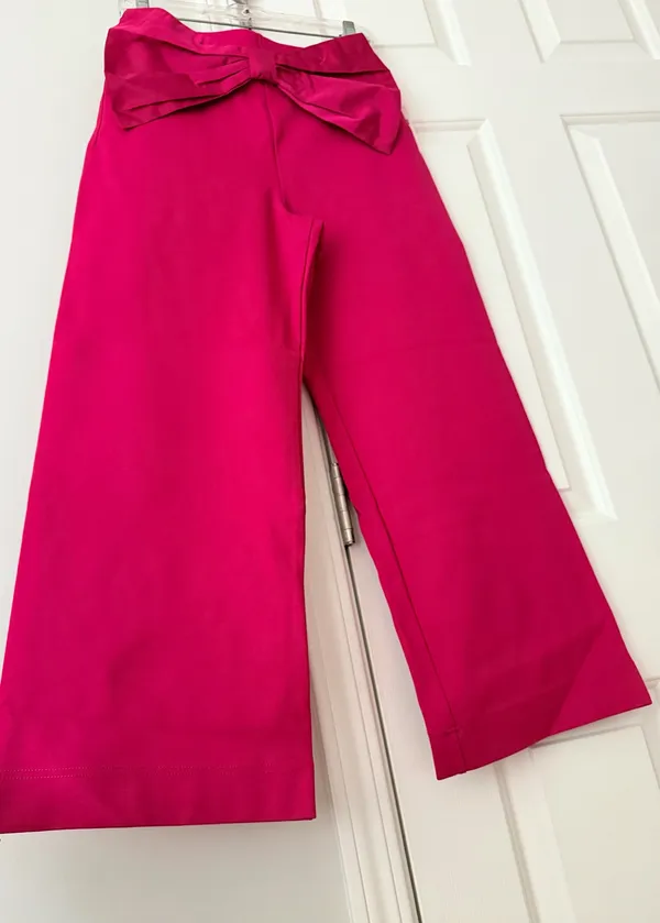 Anthropologie Maeve The Colette Bow-Waist Crop Wide-Leg Pants, Size 28 - Image 9
