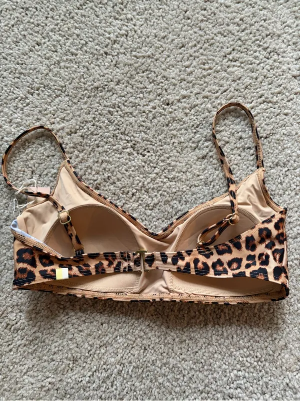 Summersalt bathingsuit bikini swim cheetah print built in bra top size 2 xs NWT - Image 6