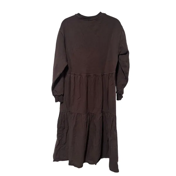 Zara Brown Long Sleeve Sweatshirt Dress M - Image 7