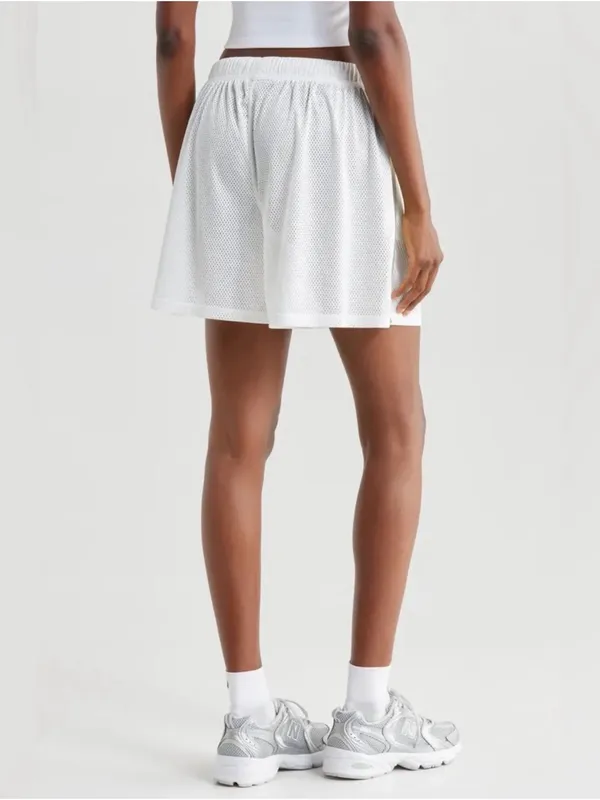 NWT Free People Movement When In Venice Mesh Shorts Small White Combo - Image 9