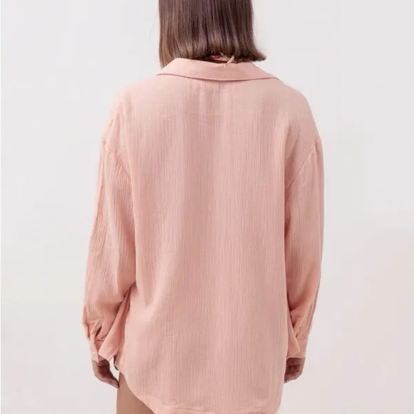 Rhythm New Ray Oversized Shirt Pink - Image 3