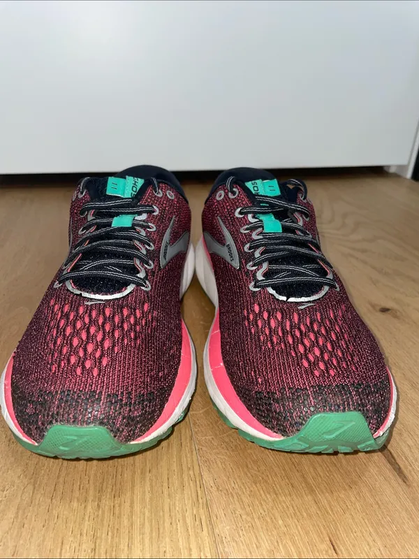 Brooks Ghost 11 Women's Running Sneakers Black & Pink with Teal Accents Size 8.5 - Image 7