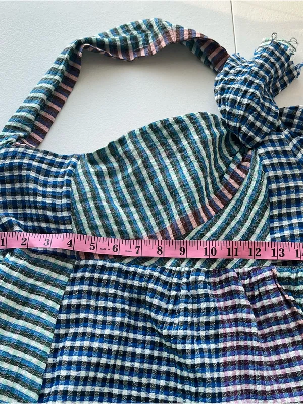 Anthropologie Maeve Waverly Dress Bohemian Gingham Patchwork Cottagecore - Image 7
