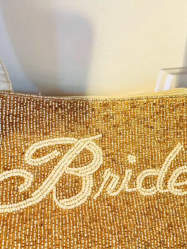 Bride Crossbody Bag in Gold sequins - Image 3