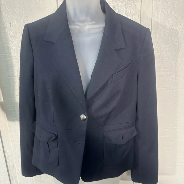 The Limited Women’s Navy Single Button Blazer Size Medium EUC - Image 3