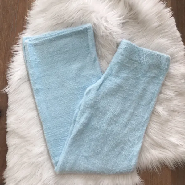 Light blue soft fuzzy pants, brand new - Image 2