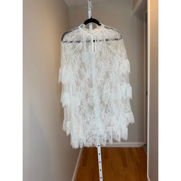 Stone Cold Fox X Revolve Mia Mini Dress White Lace Size XS - Image 5