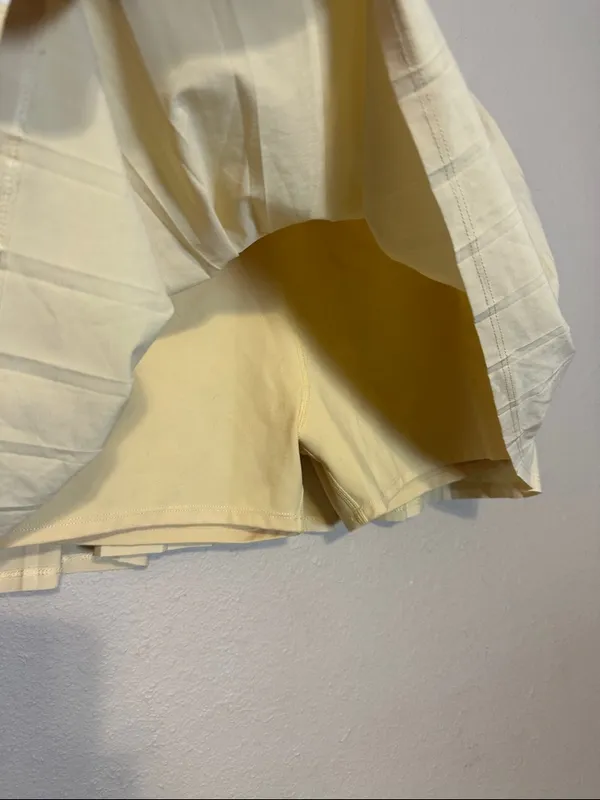 Girlfriend‎ Collective lemonade yellow pleated tennis skort skirt Size XL - Image 4