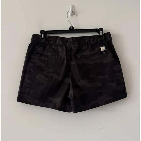 Vuori Ripstop Black Camo Drawstring Athletic Utility Outdoor Shorts Size S - Image 3