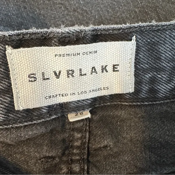 SLVRLAKE Denim London Black Straight Leg Jeans 26 - Image 9