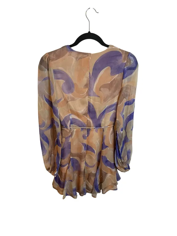 Hello Molly Purple and Tan Star Player Mini Dress - Image 3