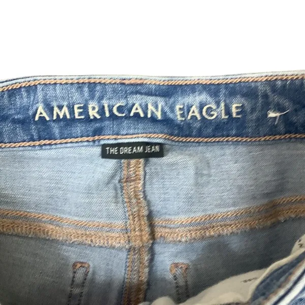 American Eagle The Dream Jean Super Hi-Rise Distressed Light Wash Jegging Jeans - Image 2