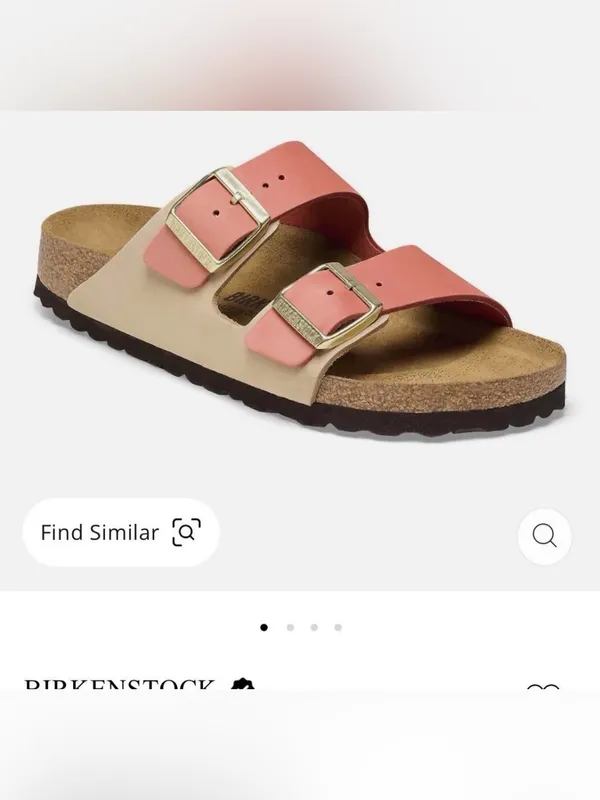 Birkenstock Women’s Arizona Soft Footbed Sandals — pink (mars red/sandcastle) - Image 2