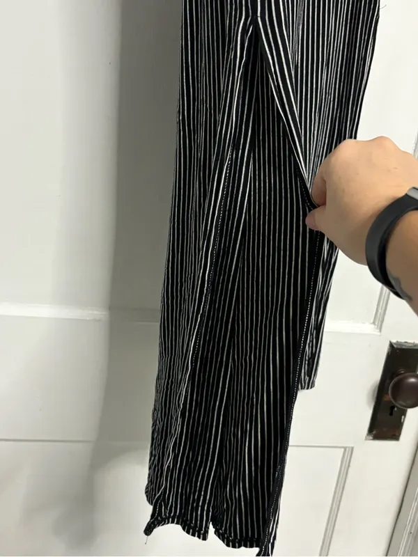 American Eagle Outfitters Black Pants with White Pinstripes - Image 3