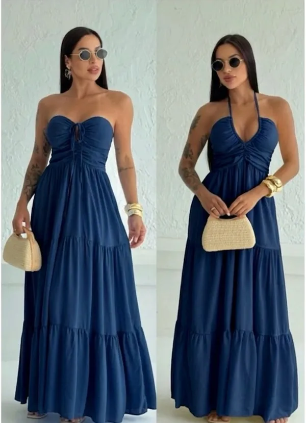 Boutique Royal Blue Maxi Dress - Convertible Straps Boho Chic ✨ - Image 2