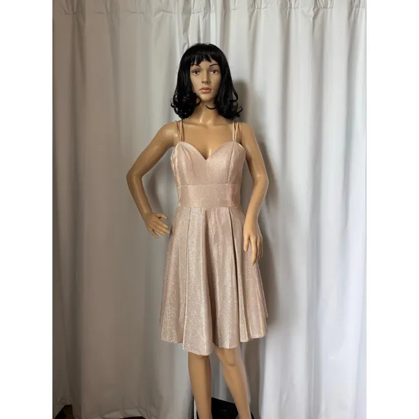 Chic Boutique NY gold glittery cocktail homecoming short dress corset medium - Image 16