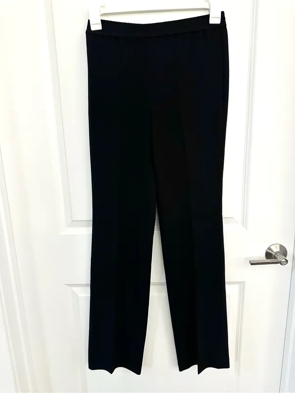 Theory Straight Pull-On Pant Admiral Crepe Size 0 - Image 4