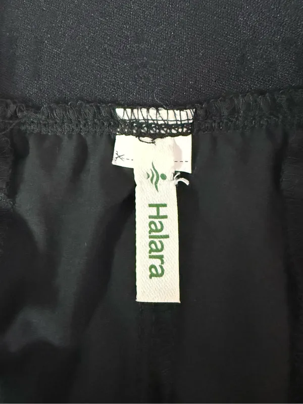 Halara Black Wide Leg Pull-On Pants Medium Stretch High Rise Waist Band - Image 4