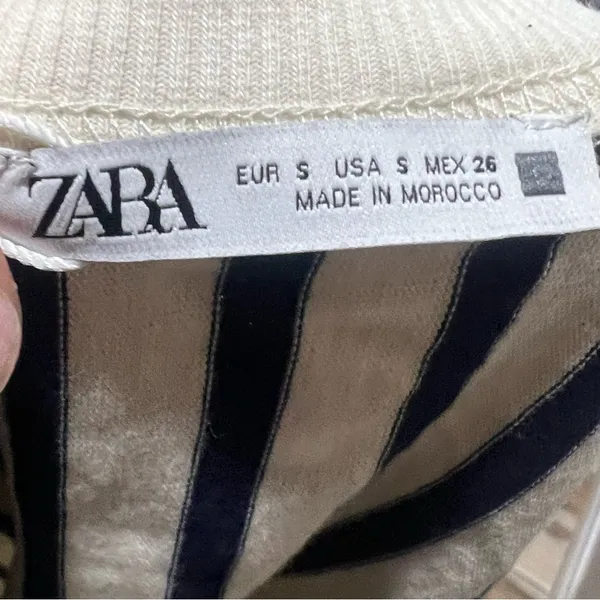 Zara Women's Striped Knotted Crop Tank Top Multicolor Size S - Image 11