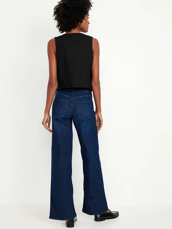 Old Navy High-Waisted Wow Wide-Leg Jeans Size 12 Tall - Image 5