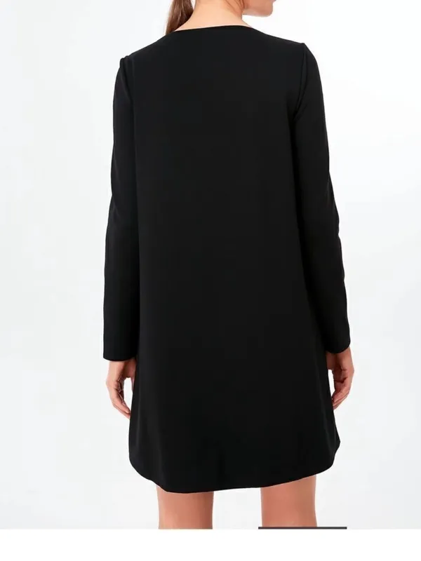 Tuckernuck Black Long-Sleeve Square Neck A-Line Dress - Image 2