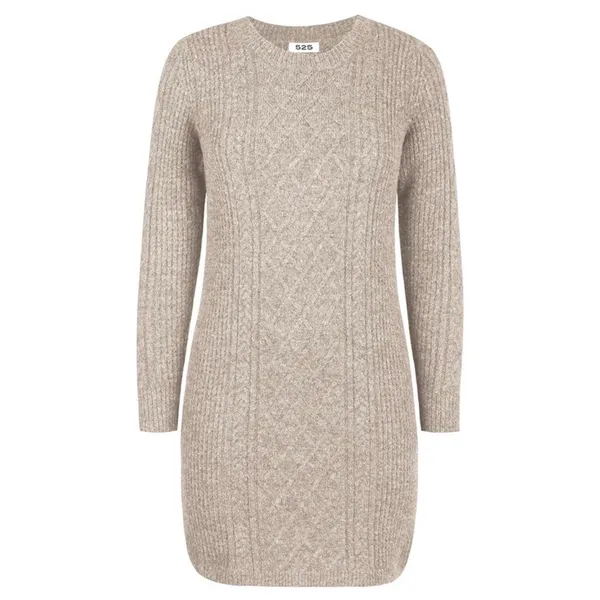 525 America Tessa Cable Knit Sweater Dress Beige‎ Cashew Heather Revolve - Image 3