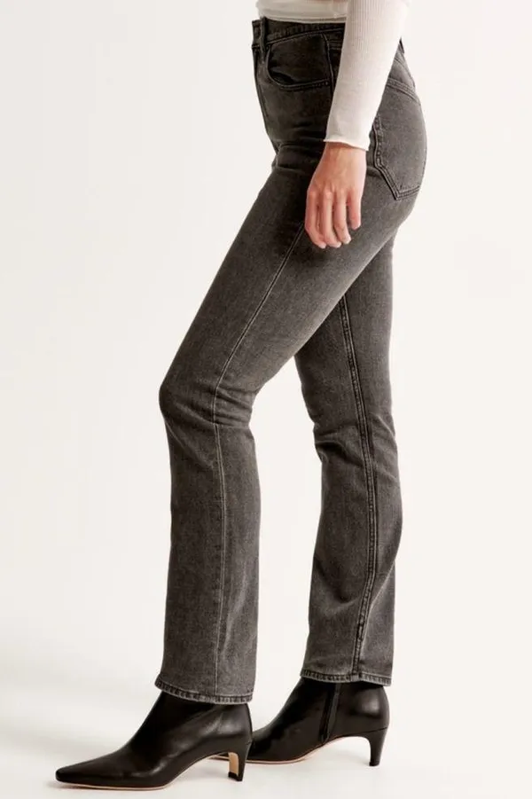 Abercrombie Ultra High Rise 90s Slim Straight Jean, Grey, Size 29 (8) - Image 6