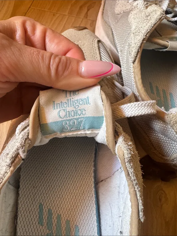 New Balance Women's Light Beige Suede & Mesh Sneakers - Image 7