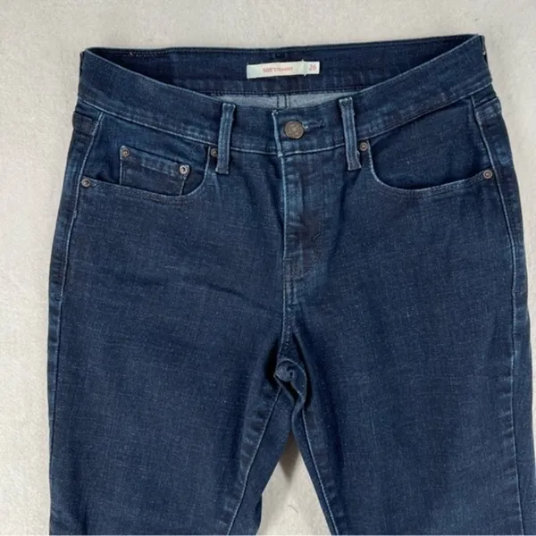 Levi's 505‎ Dark Wash Denim Straight Leg Jean - Image 3