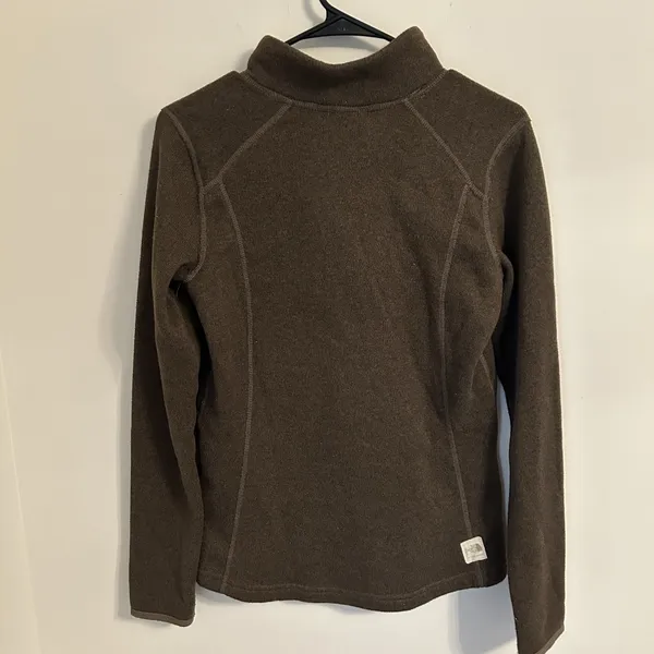 The North Face Women's Brown Sweater Shawl Collar Fleece Toggle Buttons‎ Small - Image 7