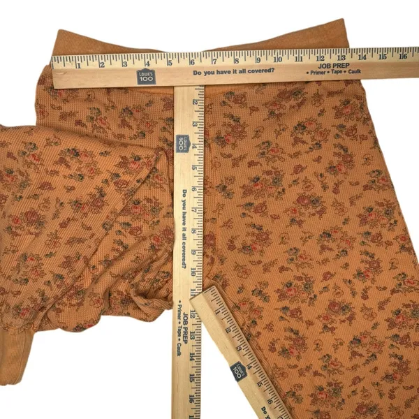 Sundance Women's Thermal Knit Pajamas Set Size Small Floral Long Sleeves - Image 12