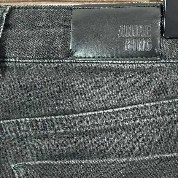 Anine Bing Double Zipper Skinny Jeans - Charcoal - 26 - Image 12