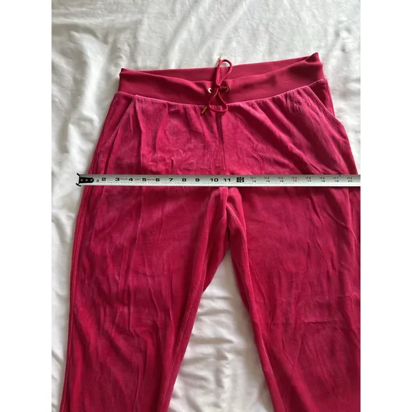 Juicy Couture Velour Pants Joggers Pink Women's Large Y2K Athleisure - Image 7