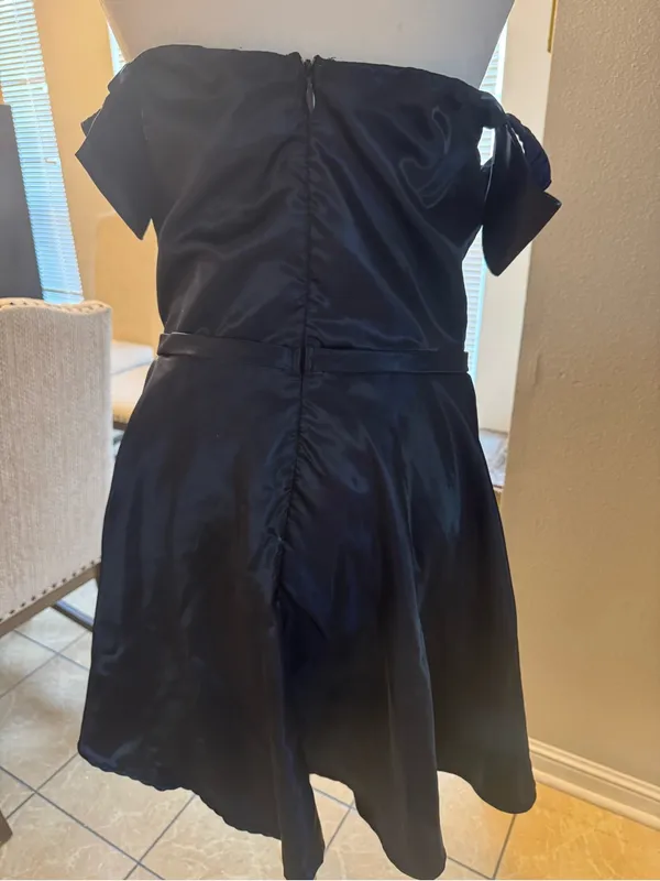 New Maniju navy off shoulder hoco party dress - Image 4