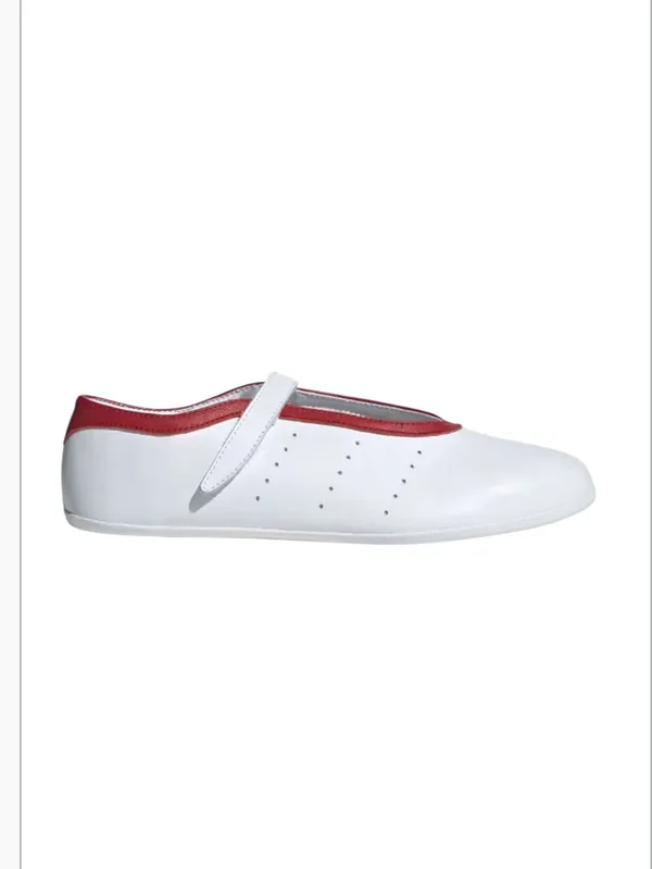 ADIDAS STAN SMITH LO BALLET SHOES, White/Red, size 8, NWOT DISPLAY PAIR - Image 2